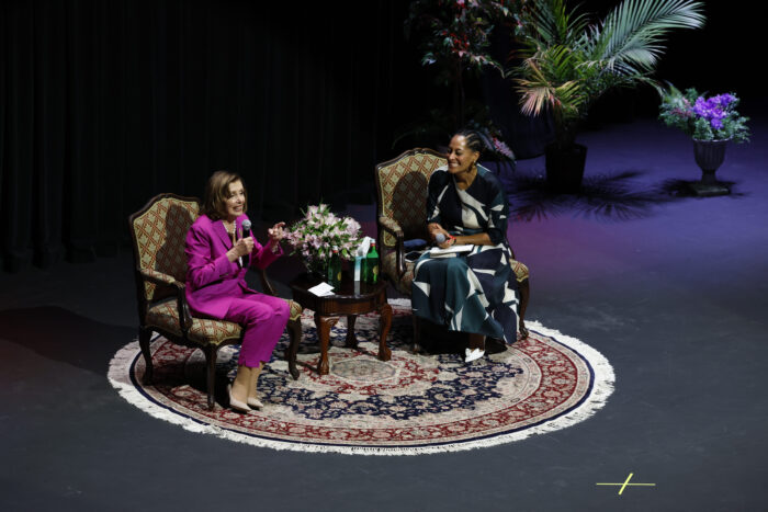 Nancy Pelosi and Tracee Ellis Ross Onstage