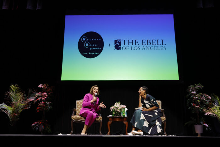 Nancy Pelosi and Tracee Ellis Ross Onstage