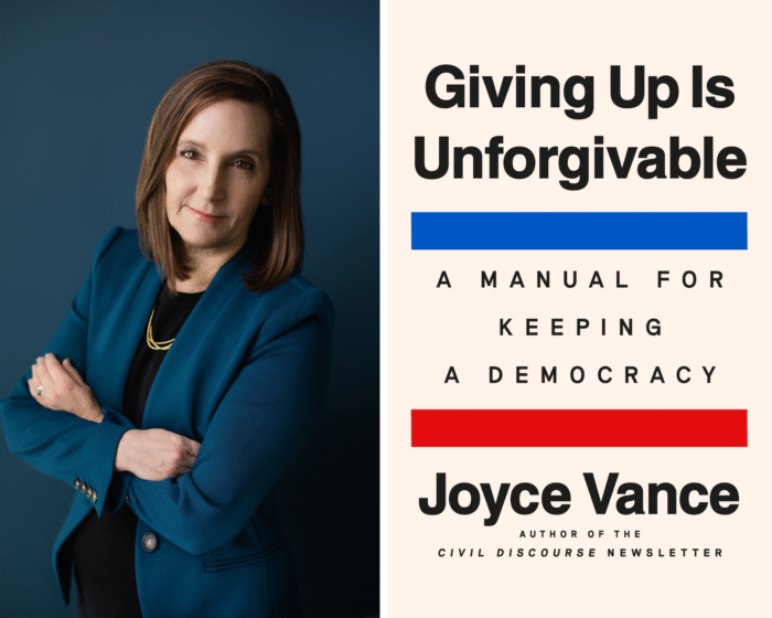 Read more about the article <center><span style="color: #3DB7CF">October 30, 2025: Joyce Vance and Justin Leavitt – Now on YouTube</span></center>