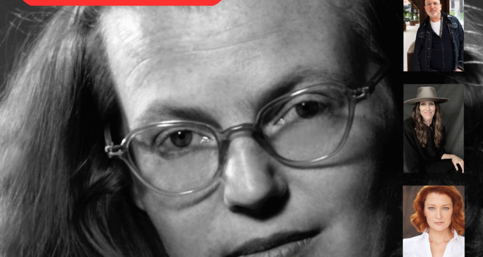 A photo collage of the program guests and author, Shirley Jackson