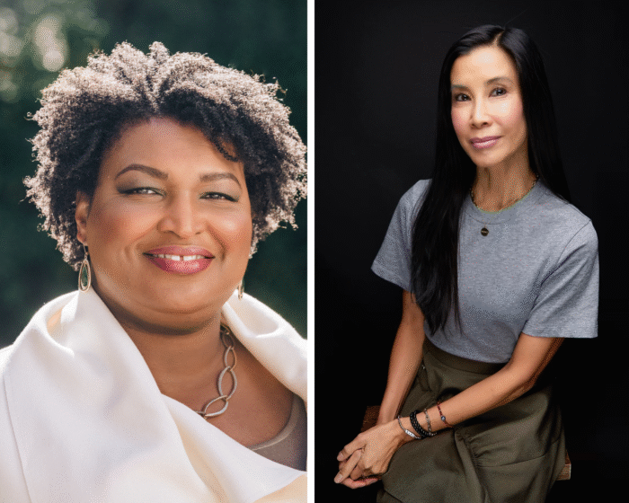 A photo collage with the program guests